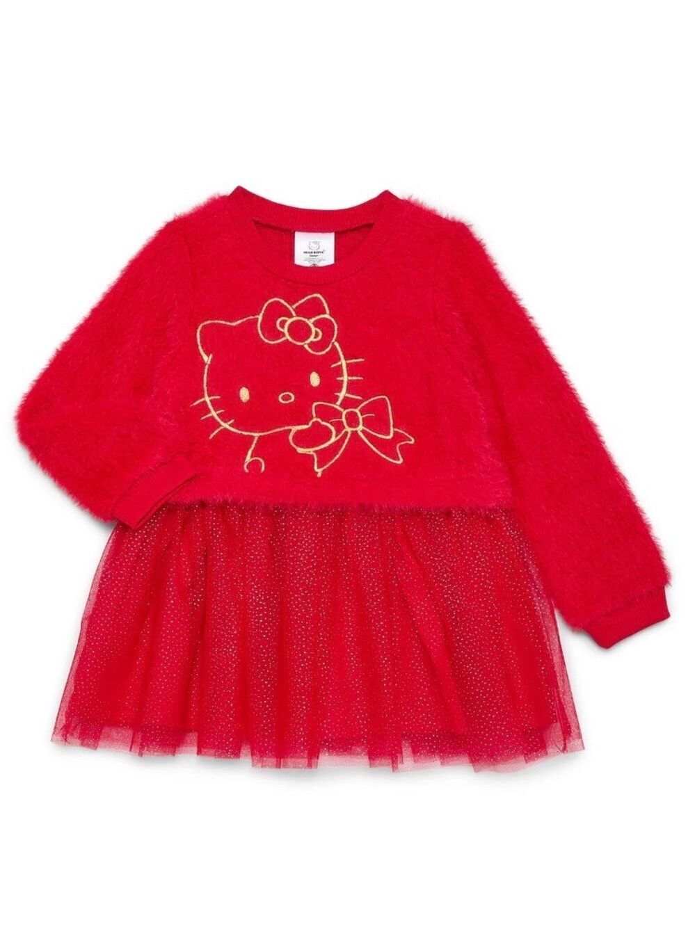 Hello Kitty Red Tutu Sweater Dress Girls 18M Holiday Party - Picture 3 of 14